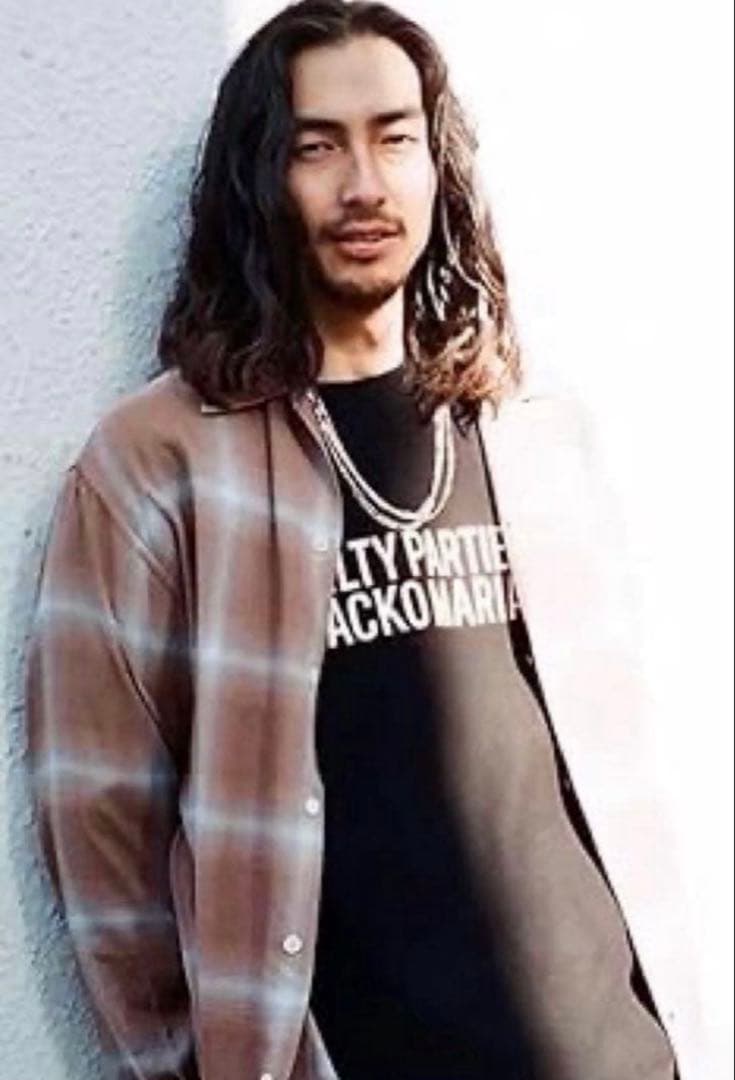 即完売人気カラー！ワコマリア　オンブレチェックシャツ　Lサイズ