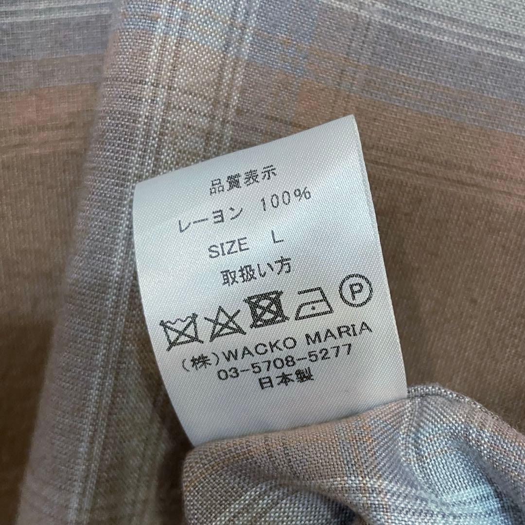 即完売人気カラー！ワコマリア　オンブレチェックシャツ　Lサイズ