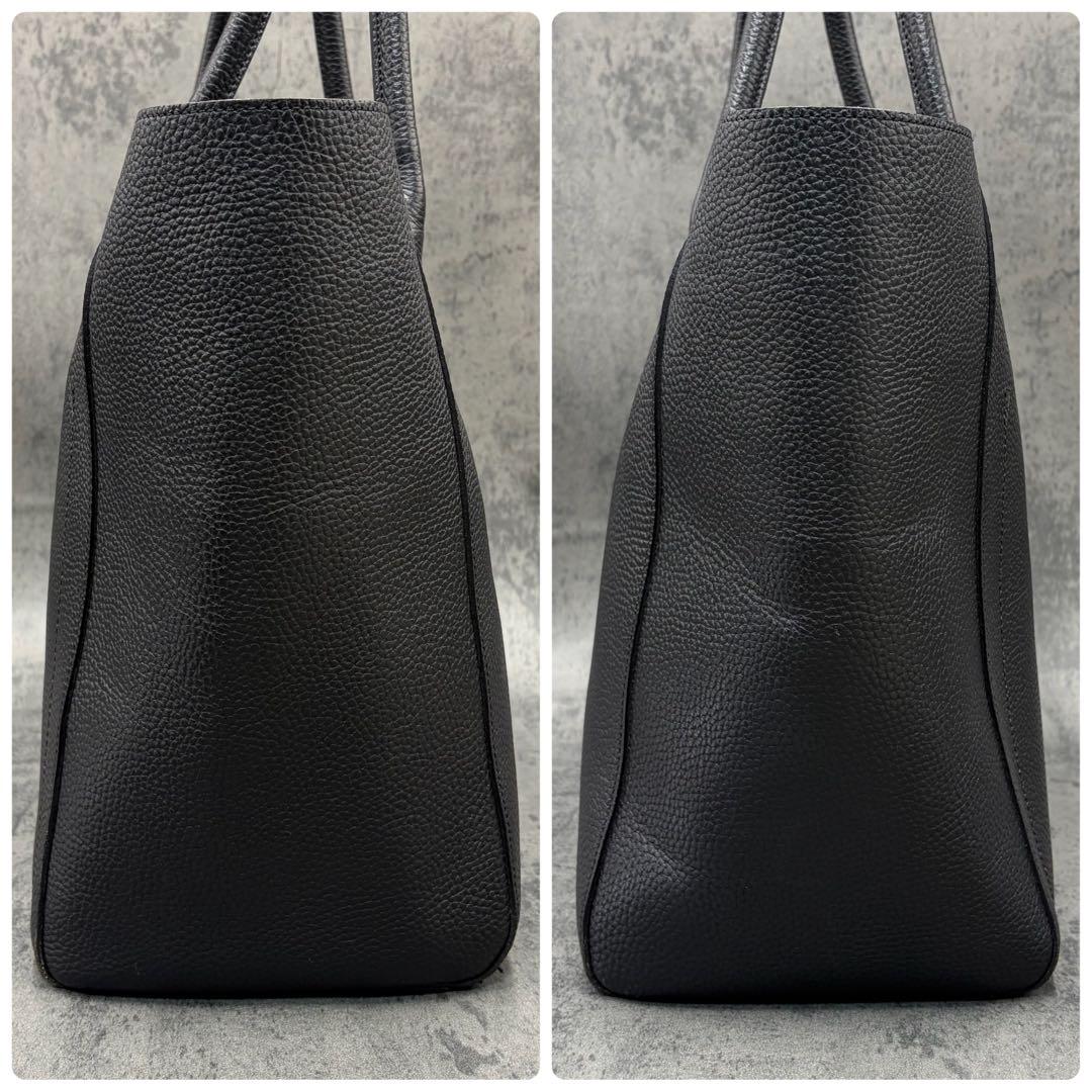 極美品 ユナイテッドアローズ トートバッグ シボ革 A4 黒 ビジネス メンズ