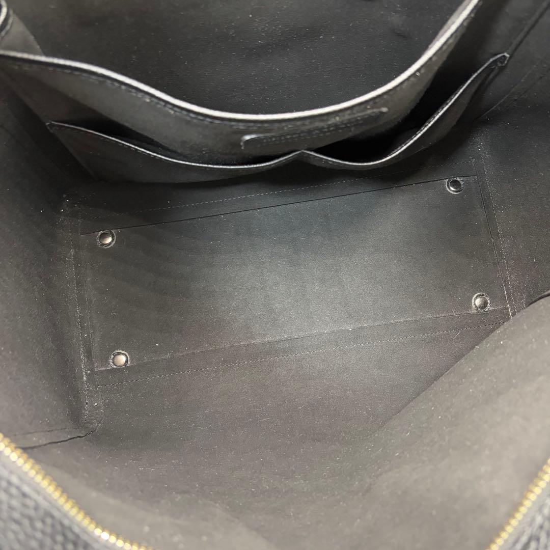 極美品 ユナイテッドアローズ トートバッグ シボ革 A4 黒 ビジネス メンズ