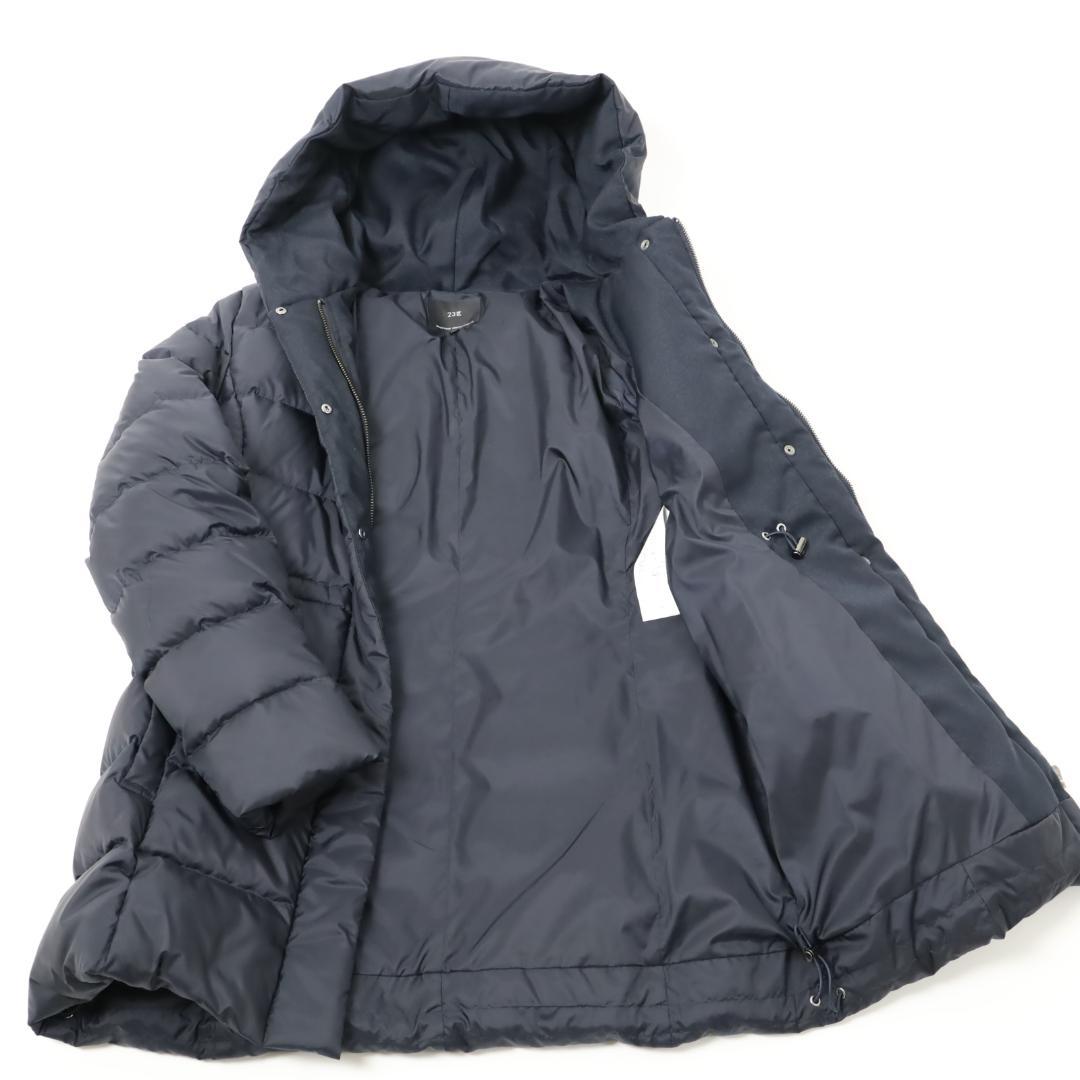 248 新品 今季 23区シレータフタ ミドル丈 ダウンコートショートコート36