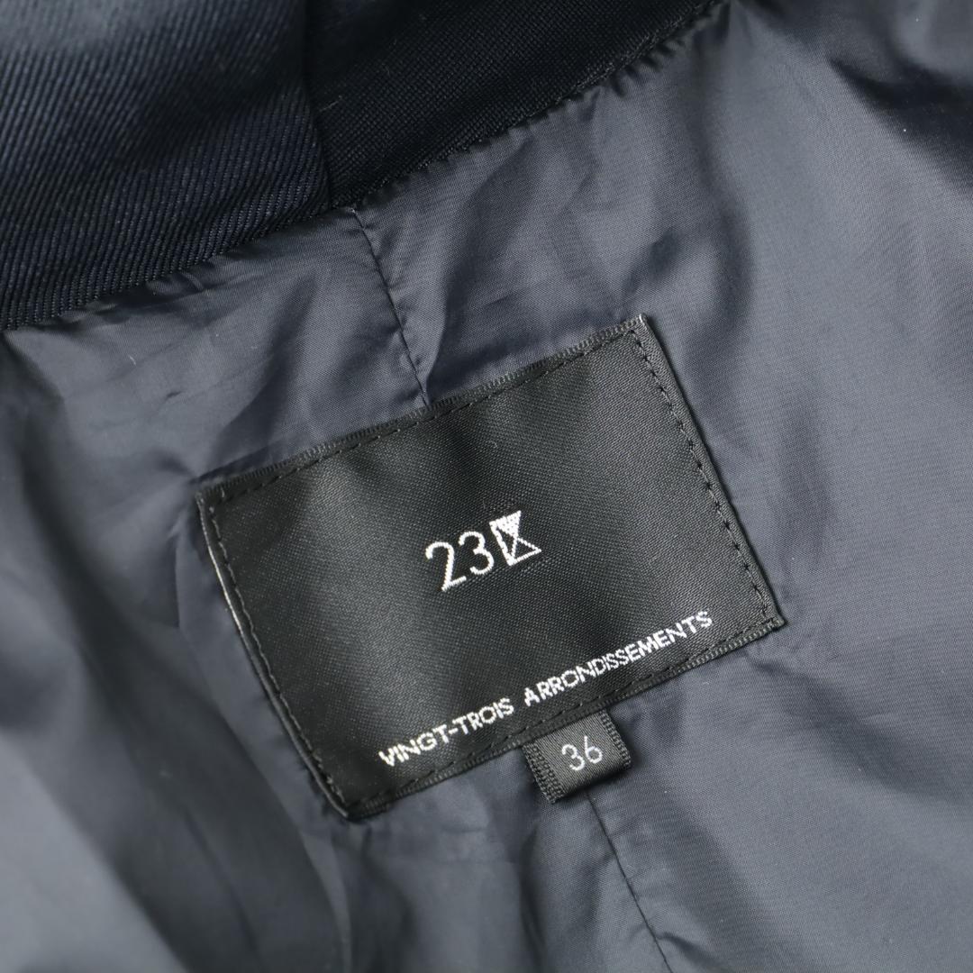 248 新品 今季 23区シレータフタ ミドル丈 ダウンコートショートコート36