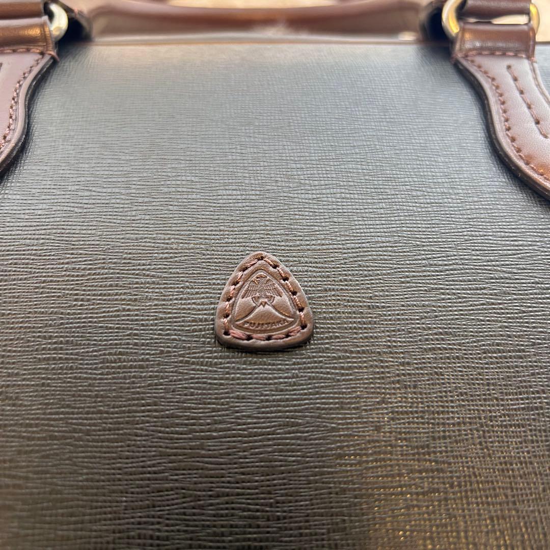 【新品未使用】FUJITAKA ビジネスバッグ 2way レザー 日本製 黒×茶