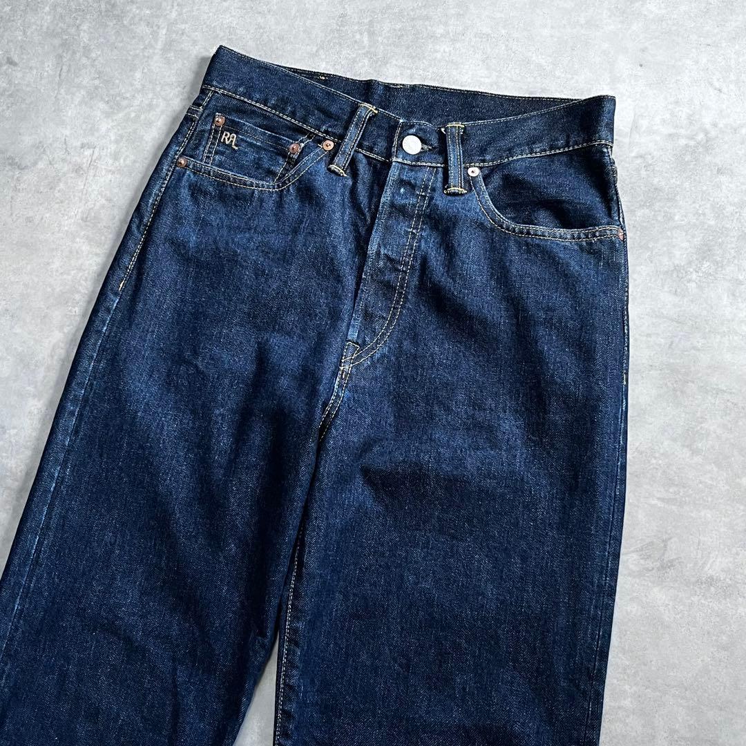 RRL ダブルアールエル 5ポケット セルビッジデニムパンツ 濃い濃い