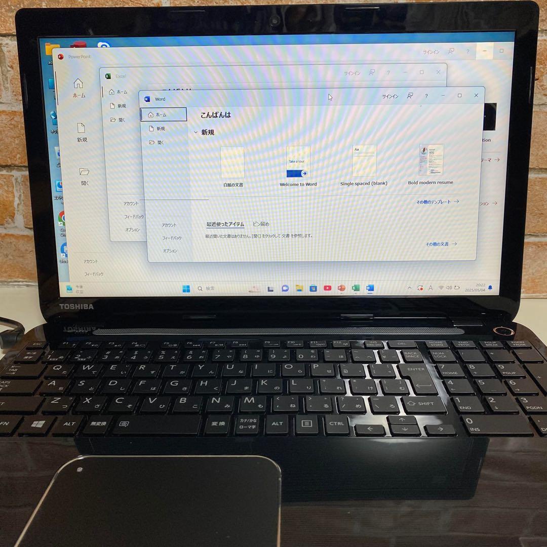TOSHIBAノート PC Windows 11Pro オフィス2024年
