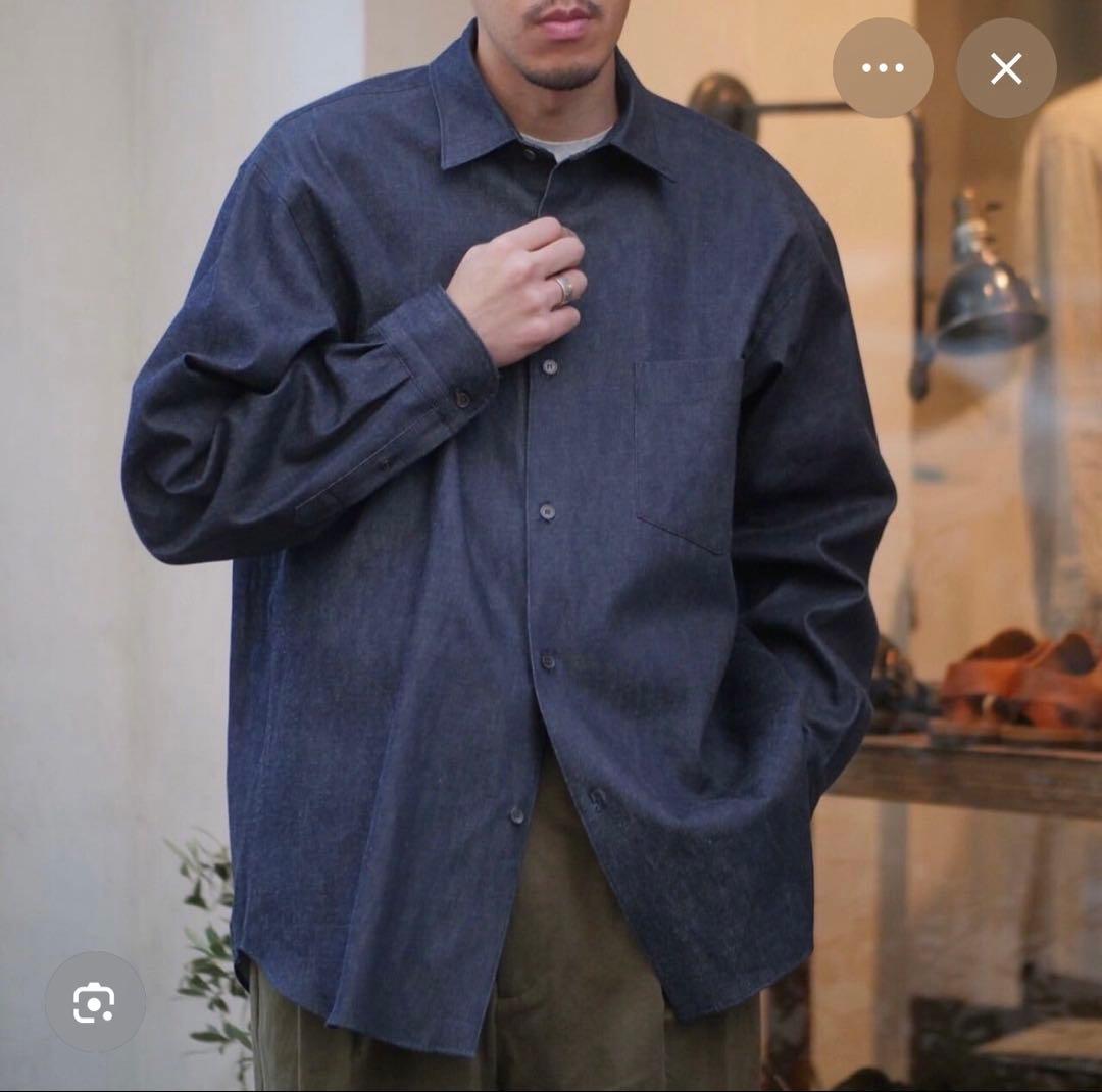 COMOLIコモリ デニムシャツ 2022AW