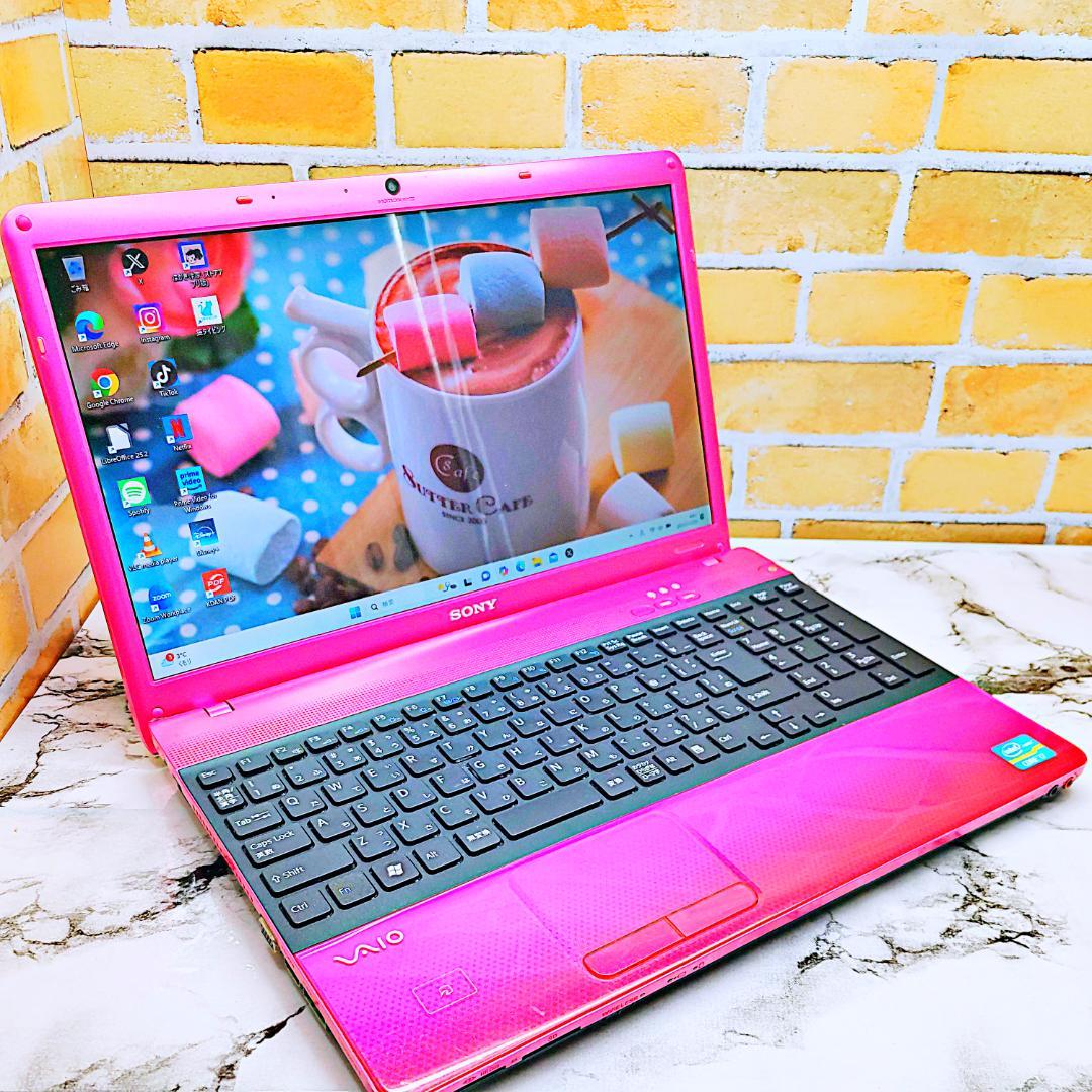 高性能i7✨ピンクノートパソコン❣️Core-i5☘️爆速SSD✨メモリ8G