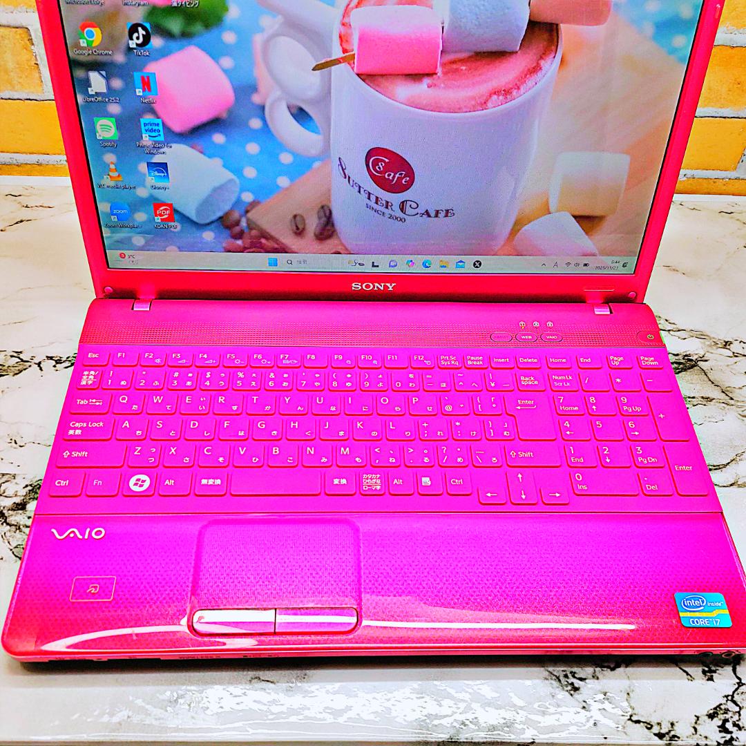 高性能i7✨ピンクノートパソコン❣️Core-i5☘️爆速SSD✨メモリ8G