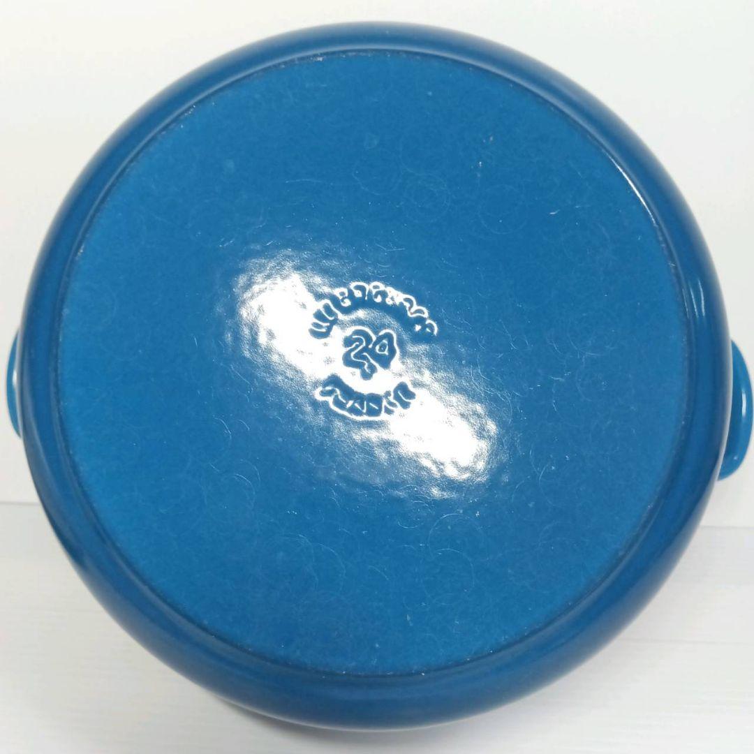 ルクルーゼ ココット・ロンド 24cm 両手鍋 マルセイユブルー 調理器具 青