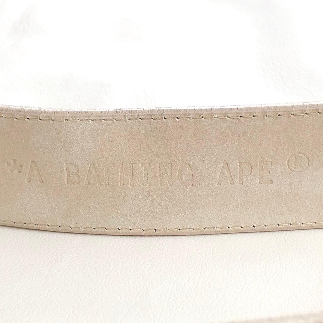 A BATHING APE チェック柄 ベルト 日本製 メタルバックル L