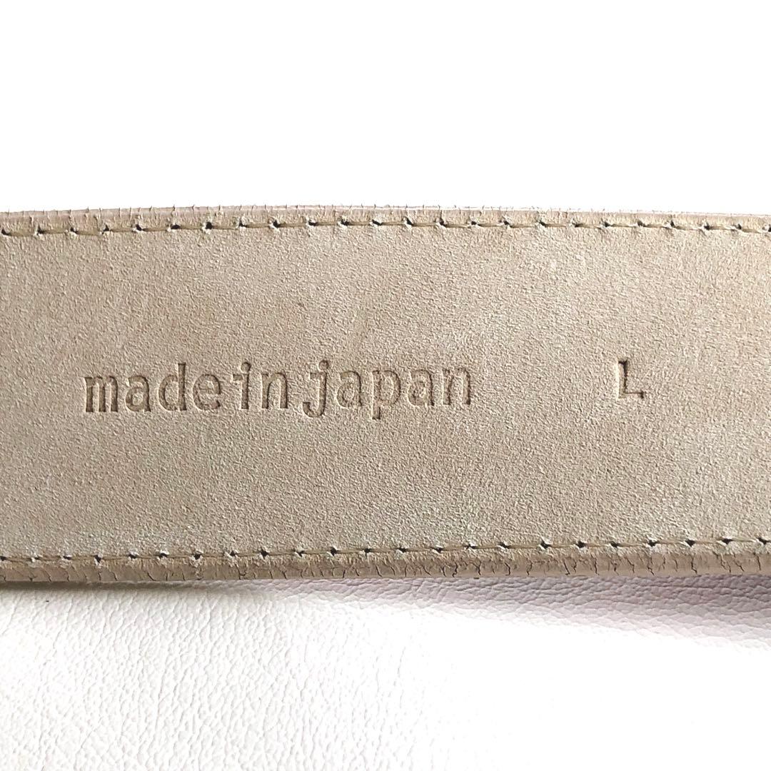 A BATHING APE チェック柄 ベルト 日本製 メタルバックル L