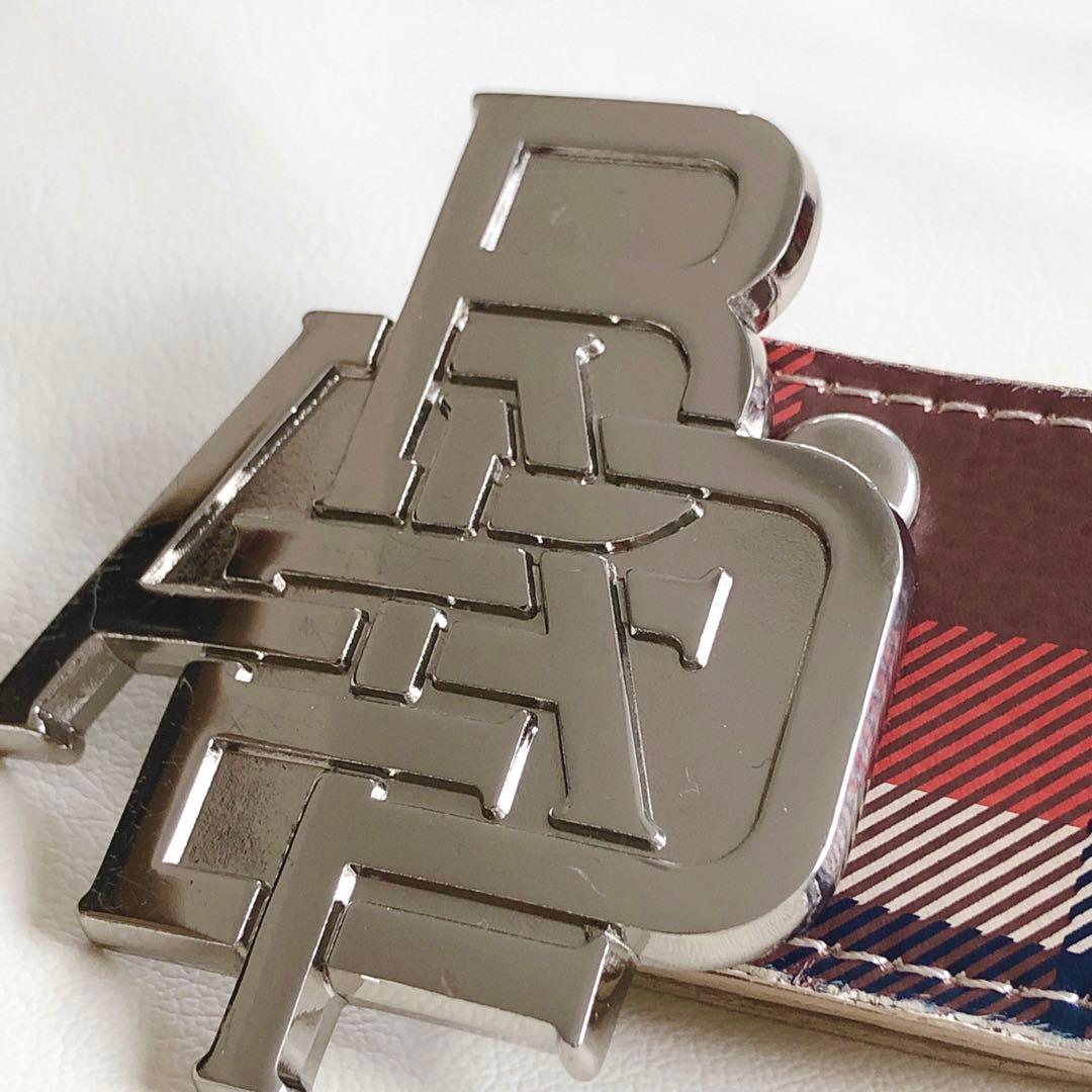 A BATHING APE チェック柄 ベルト 日本製 メタルバックル L