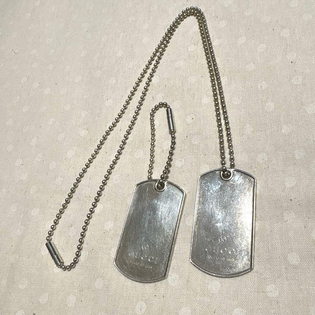 GUCCI ドッグタグ ネックレス シルバー925