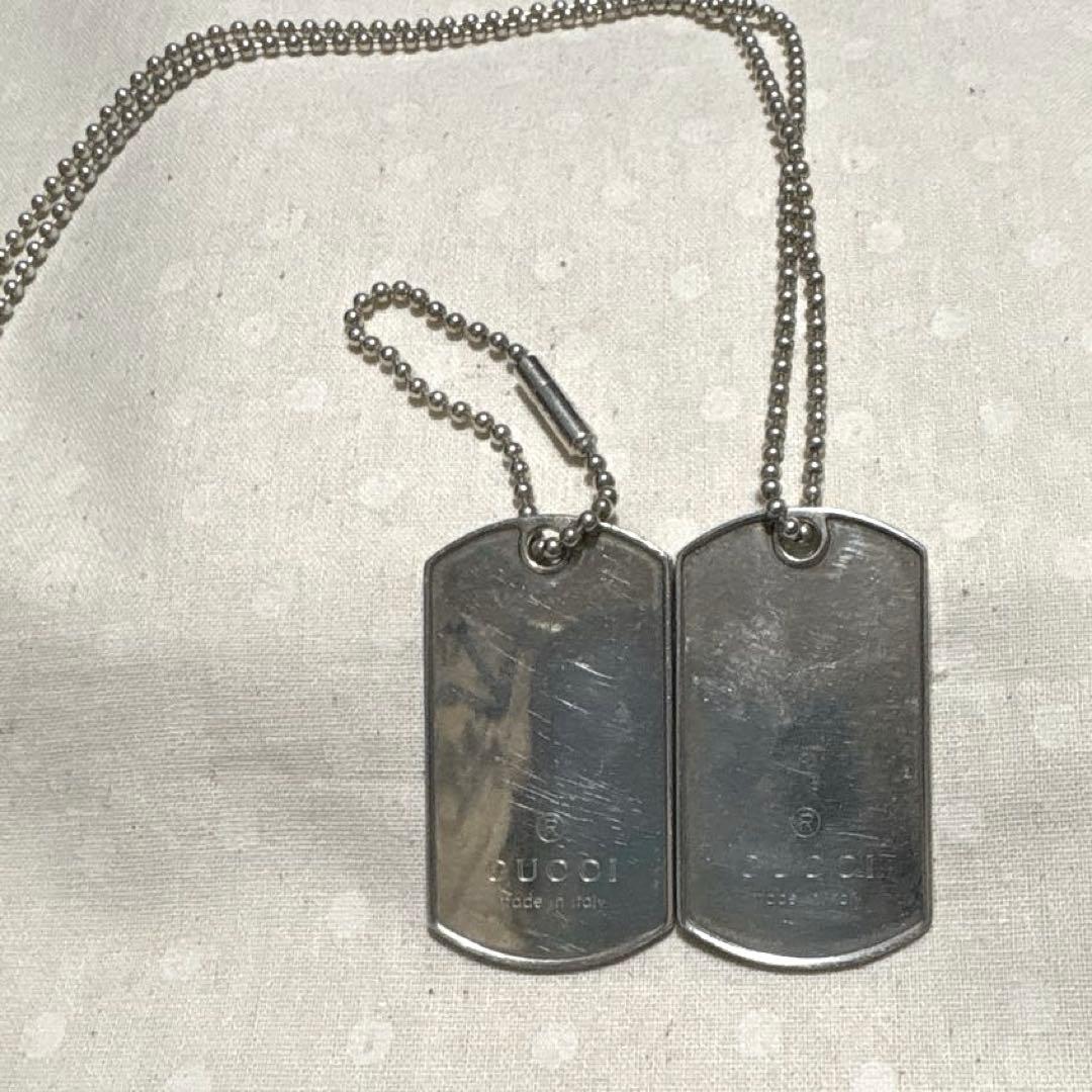 GUCCI ドッグタグ ネックレス シルバー925