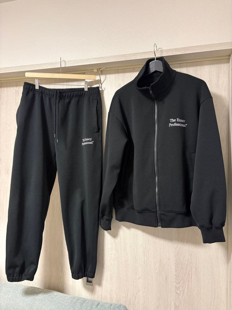 【美品】 ENNOY トラックスーツ ブラック Mサイズ セットアップ