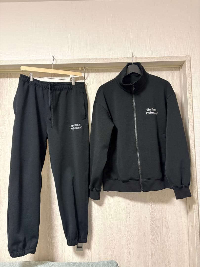 【美品】 ENNOY トラックスーツ ブラック Mサイズ セットアップ