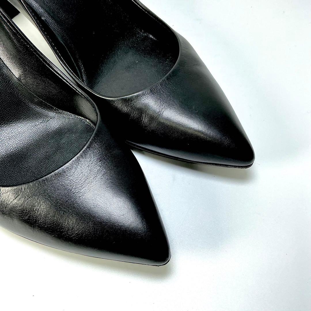 HERMES　パンプス　ブラック　レザー　ヒール　35 1/2