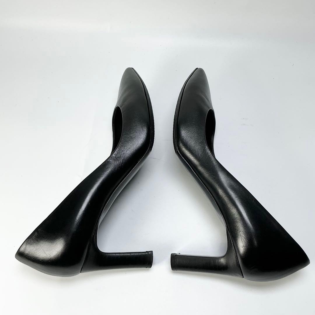 HERMES　パンプス　ブラック　レザー　ヒール　35 1/2