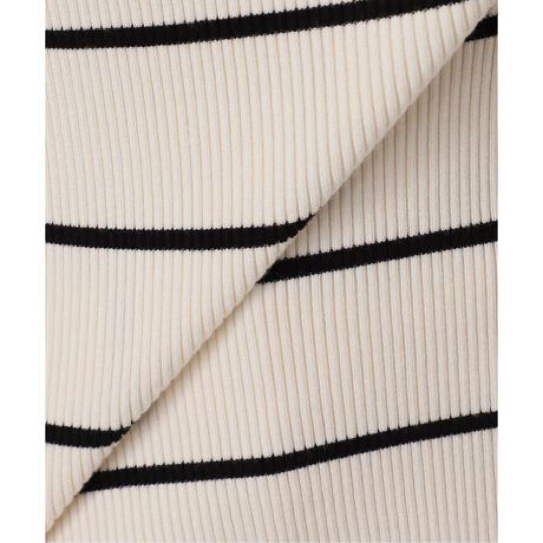 noble ノーブル　ショルダーボタンタイトリブニット