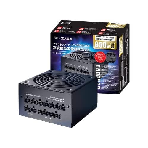 A玄人志向 電源ユニット 850W ATX 電源 80 PLUS ゴールド PC