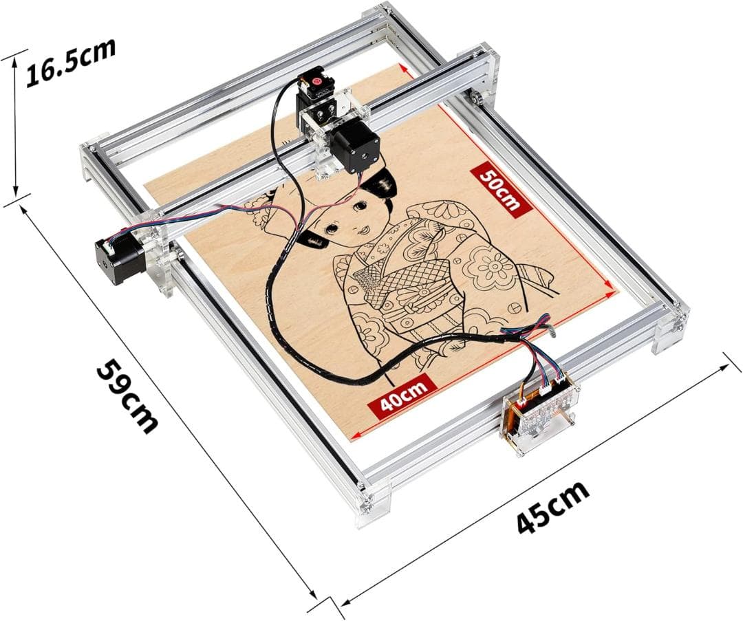 500mw モジュール彫刻機 刻印機 高精度 木彫りフライス盤 木材彫刻 板彫刻