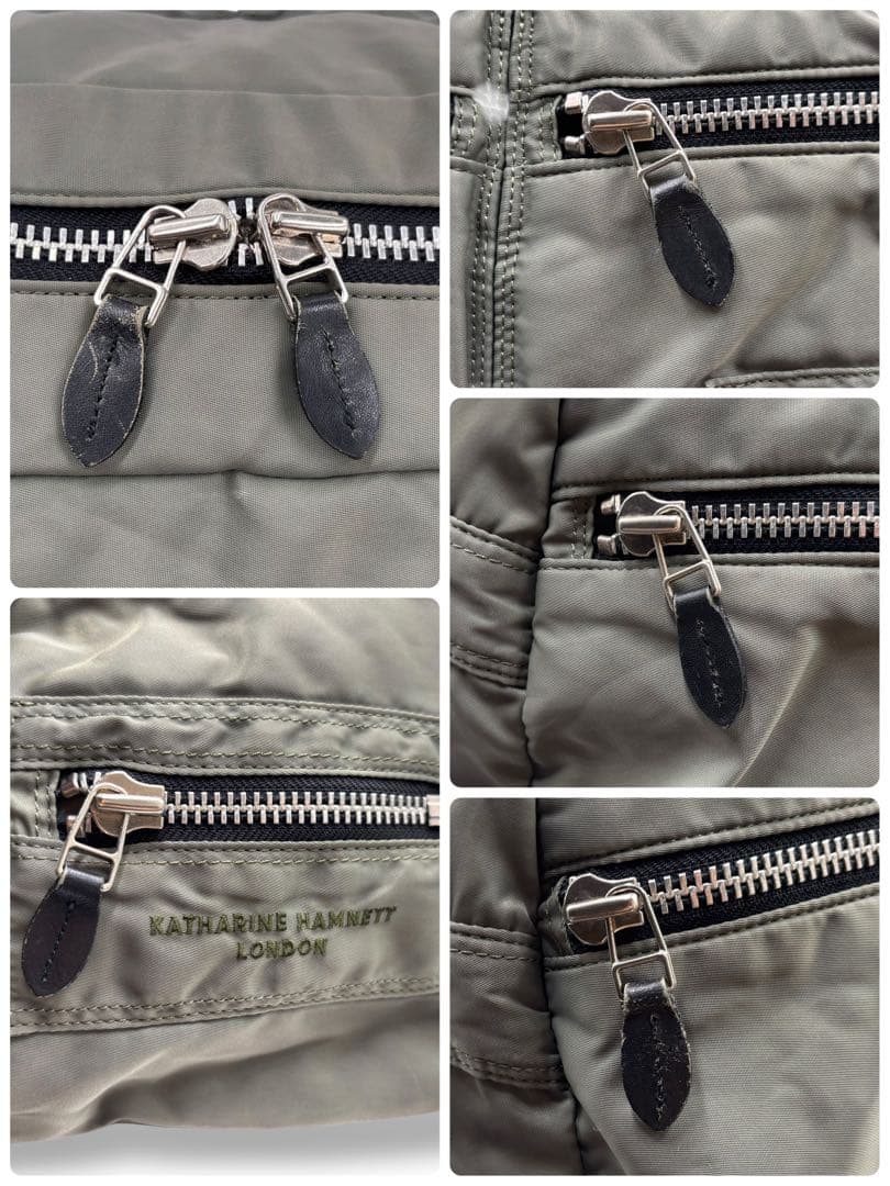 【ヴィンテージ】キャサリンハムネット　ボストンバッグ　トラベル　ナイロン　グレー