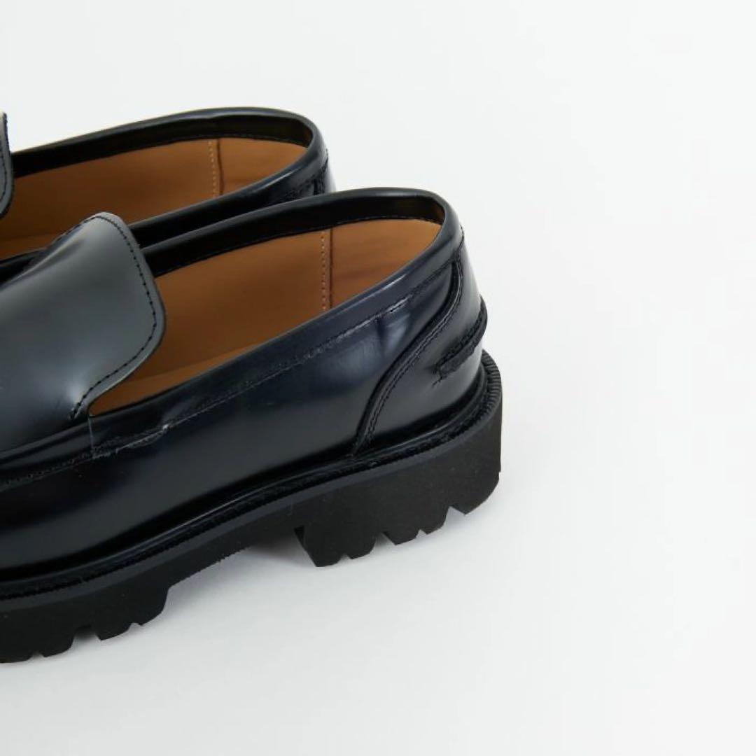 カミナンド　黒レザー ローファー　38