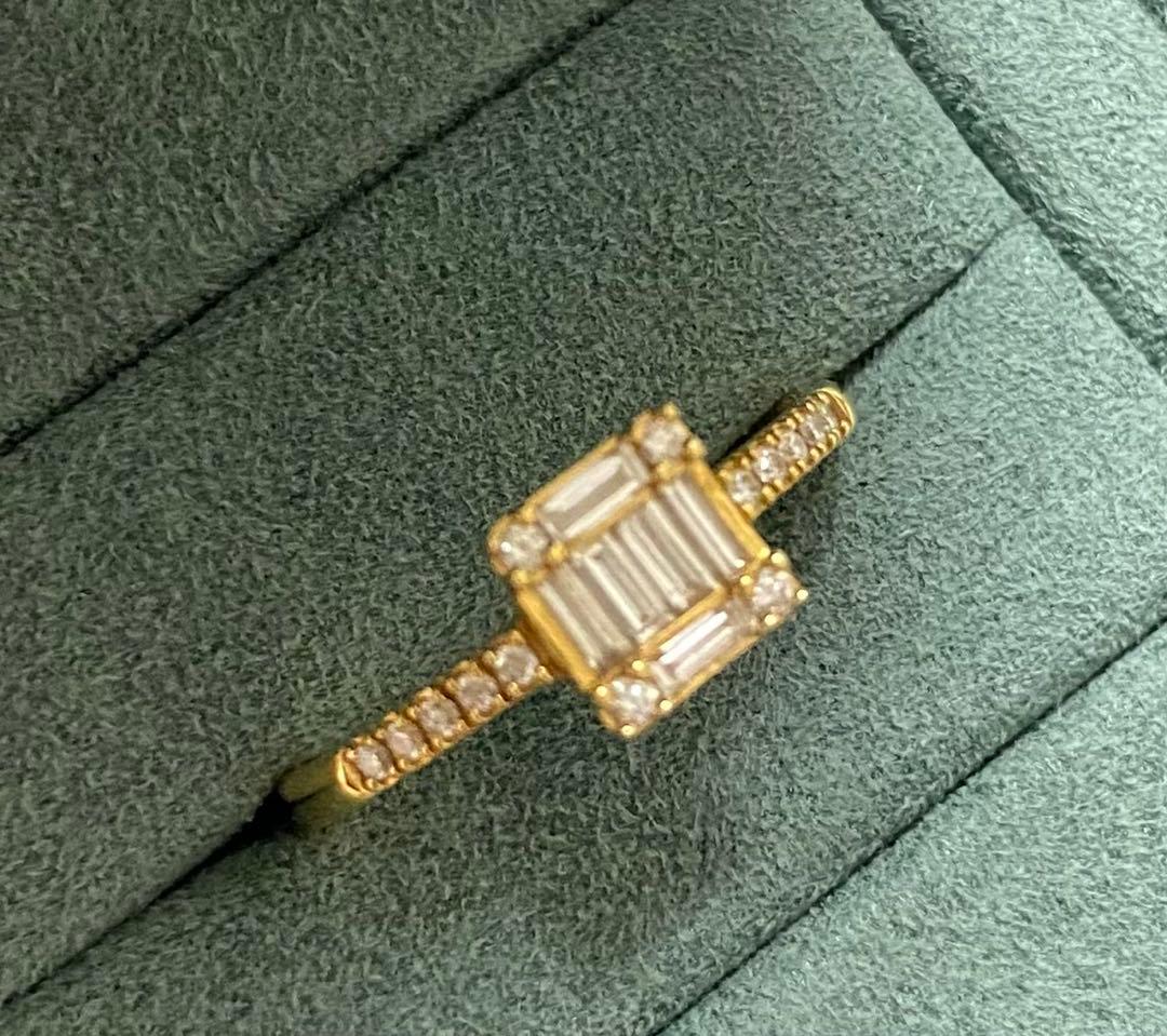 K18YGダイヤモンドリング