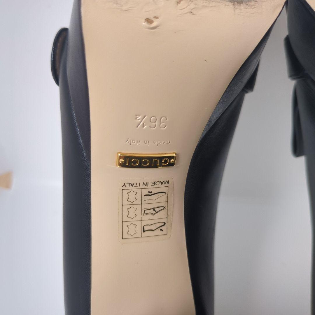 GUCCI　ハイヒール　GGマーモント　ゴールド金具　フリンジ　36.5