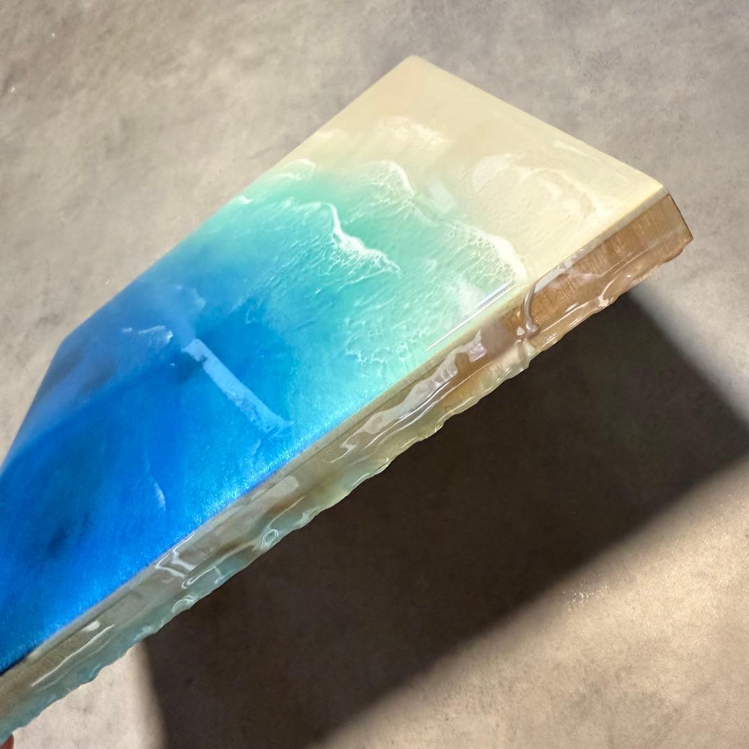 2点セット　レジンアート　海アート　エポキシレジンアート　インテリア　壁掛け