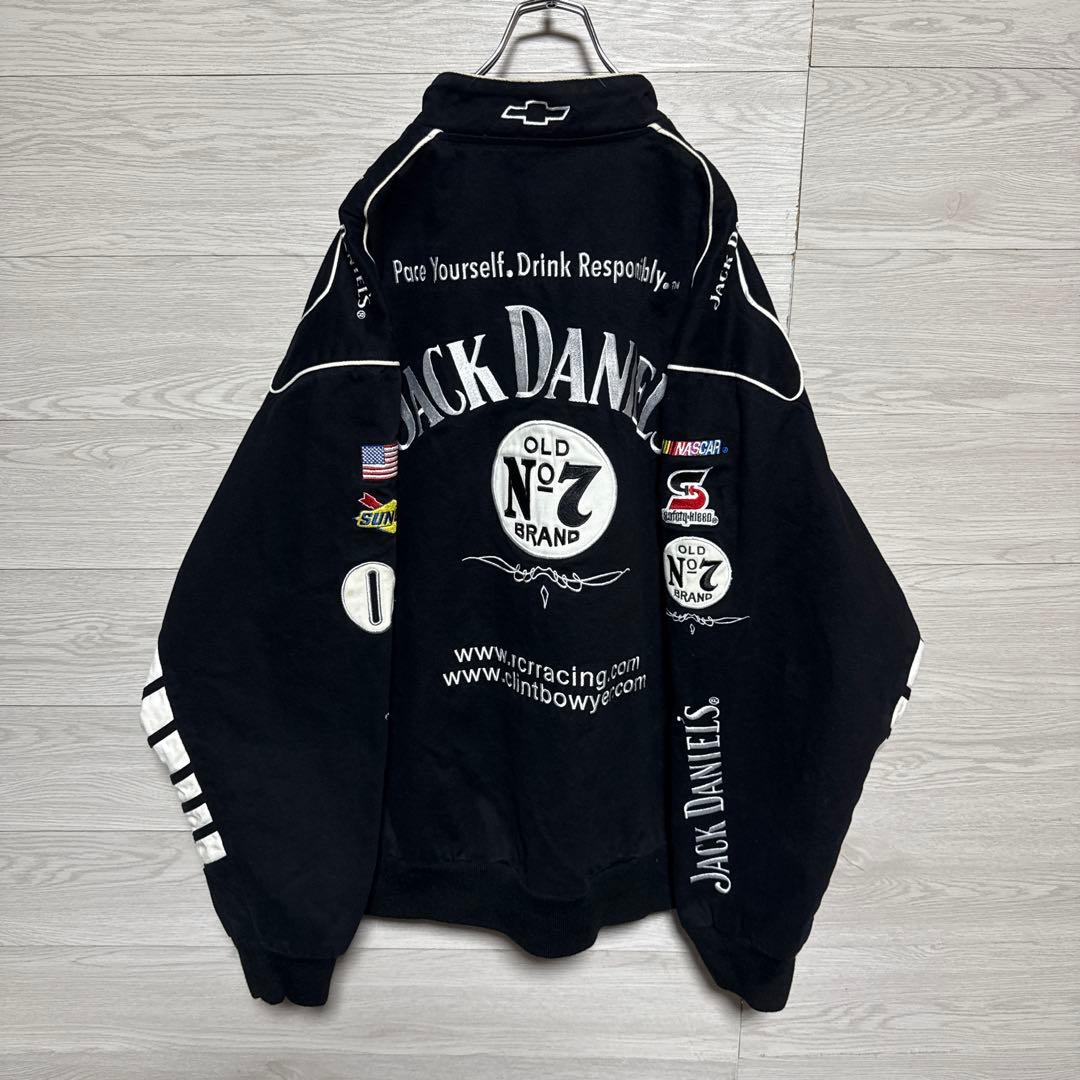 JH DESIGN Jack Daniel’s 刺繍 黒 レーシングジャケット