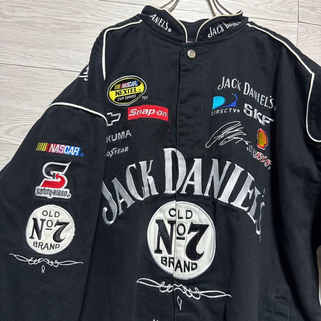 JH DESIGN Jack Daniel’s 刺繍 黒 レーシングジャケット