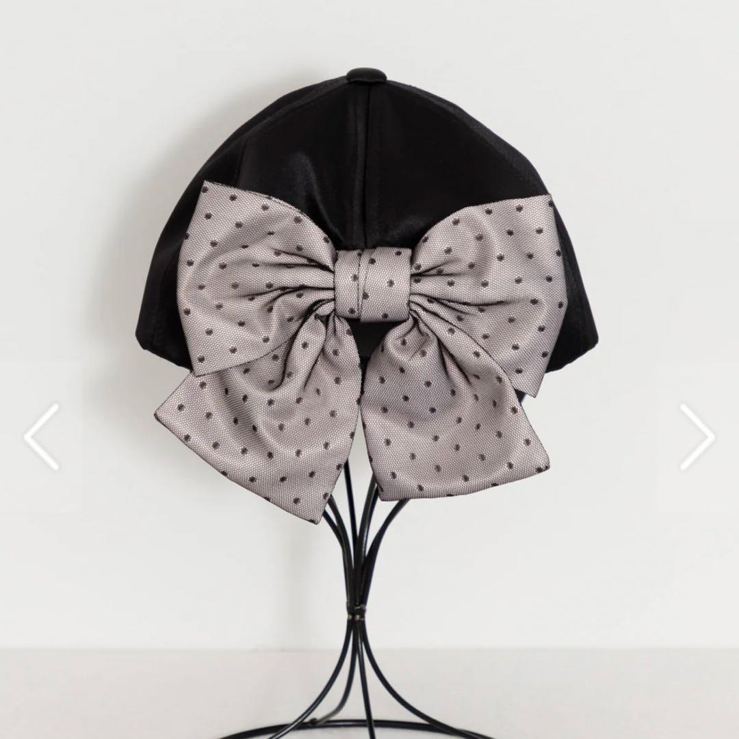 pium バックリボンサテンキャップ