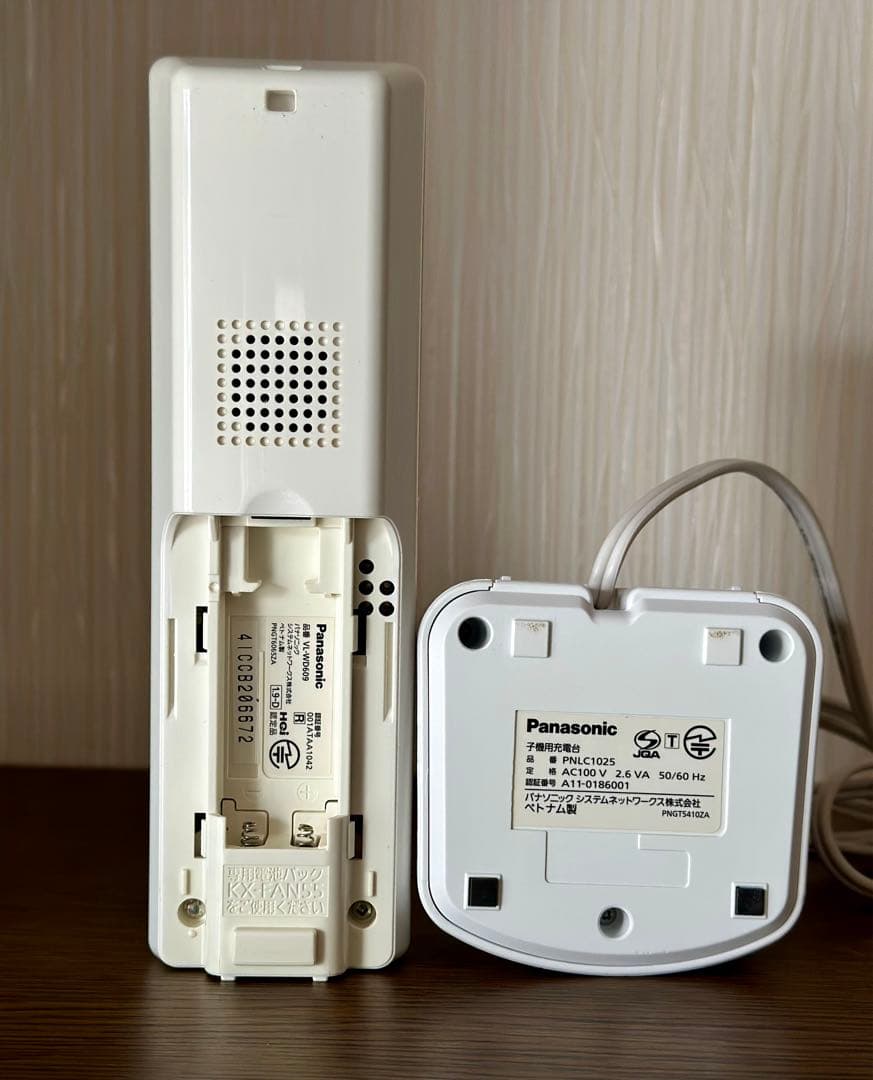 パナソニック インターホンドアホン 子機 品番VL-WD609 専用バッテリー付