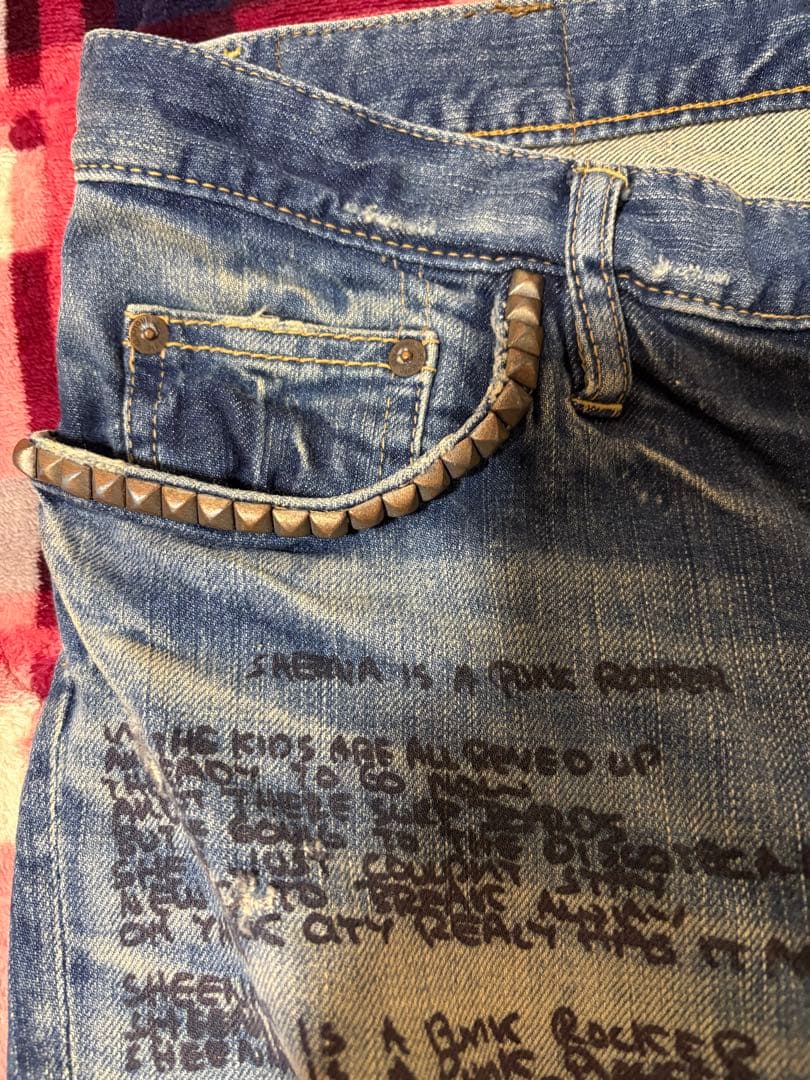 HYSTERIC GLAMOUR RAMONES スキニーデニム ヒス