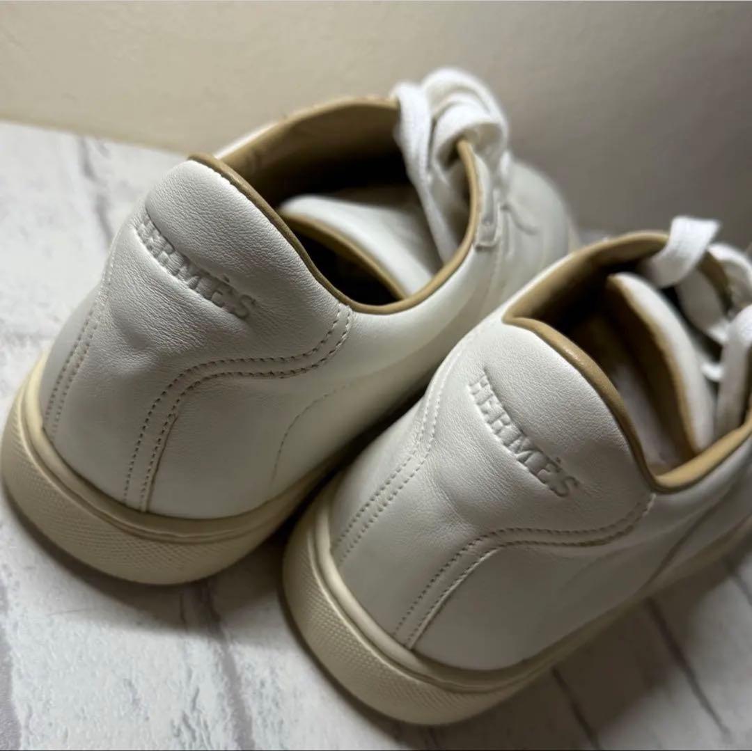 HERMES エルメス ホワイトスニーカークイッカー41