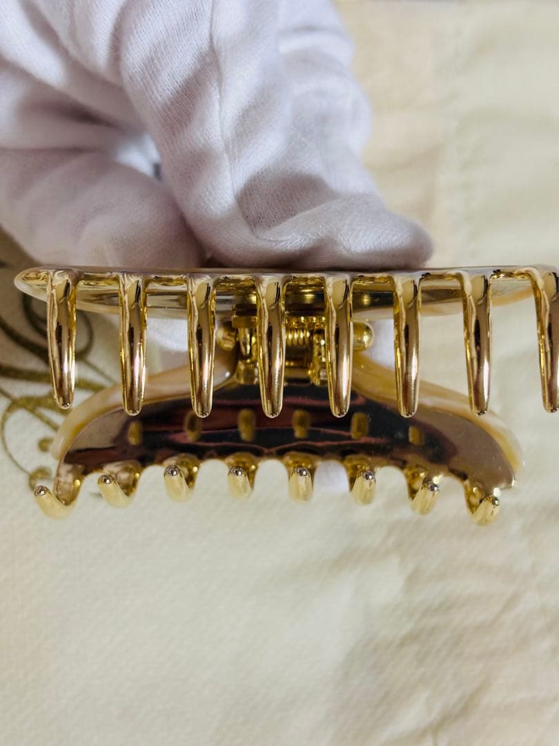 【極美品/2個組】アッカ　acca マーブル　クリップ　茶　クリーム