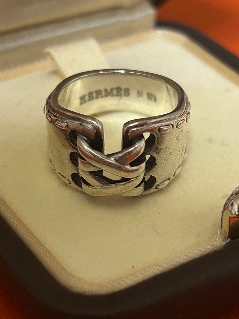 HERMES エルメス　メキシコリング SV925 シルバー サイズ51