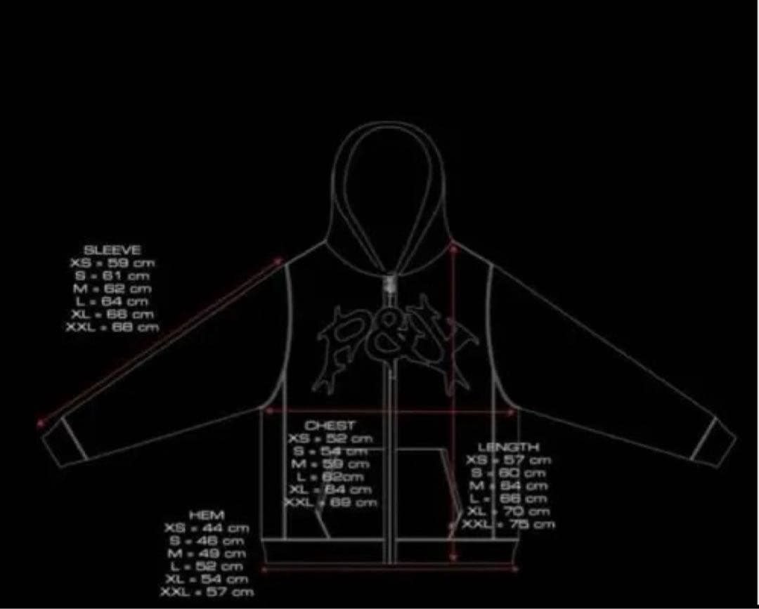 【tig 】P&Y punkandyo ジップアップパーカー　S