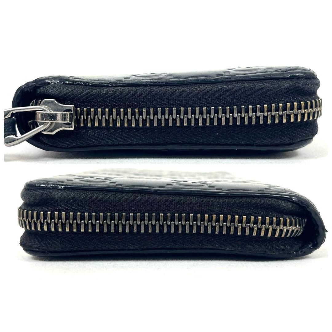 グッチ　長財布　GGシマレザー　ロゴ型押しエンボス　ラウンドファスナー　定番人気