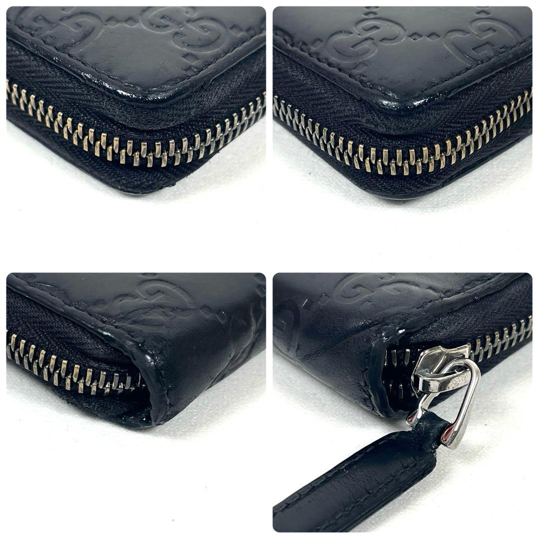 グッチ　長財布　GGシマレザー　ロゴ型押しエンボス　ラウンドファスナー　定番人気