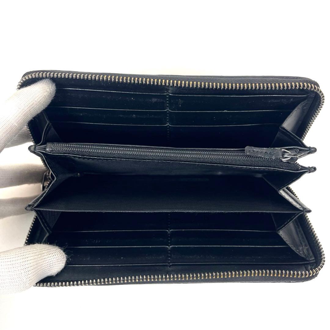 グッチ　長財布　GGシマレザー　ロゴ型押しエンボス　ラウンドファスナー　定番人気