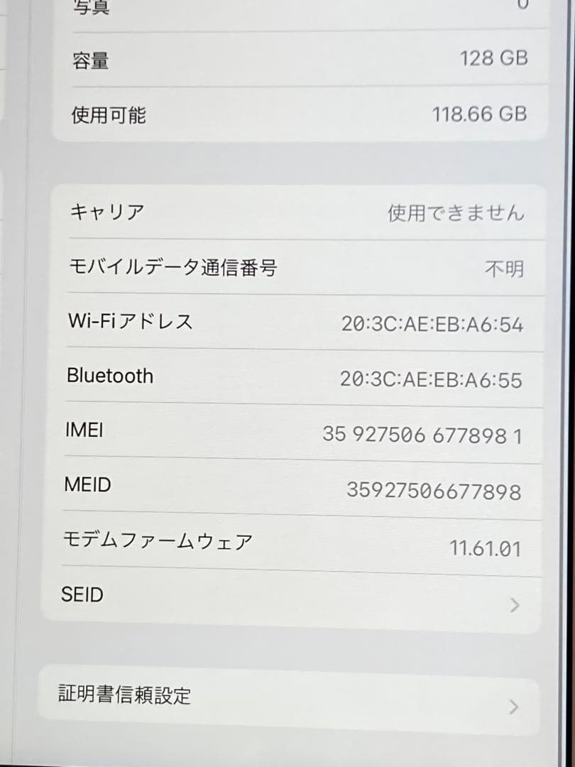iPad mini 4 128GB ゴールド 第4世代Wifi+Cellular