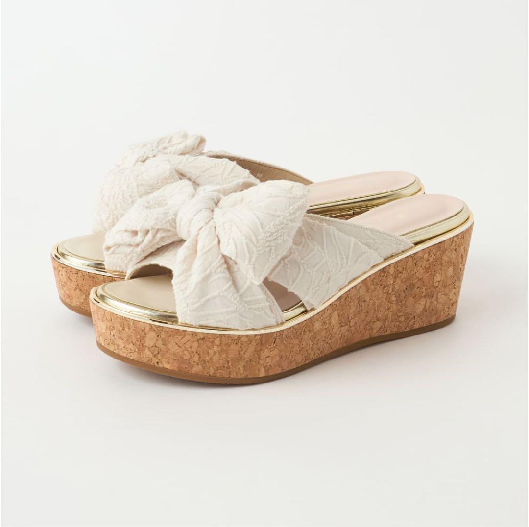 DIANA リボンウェッジミュール