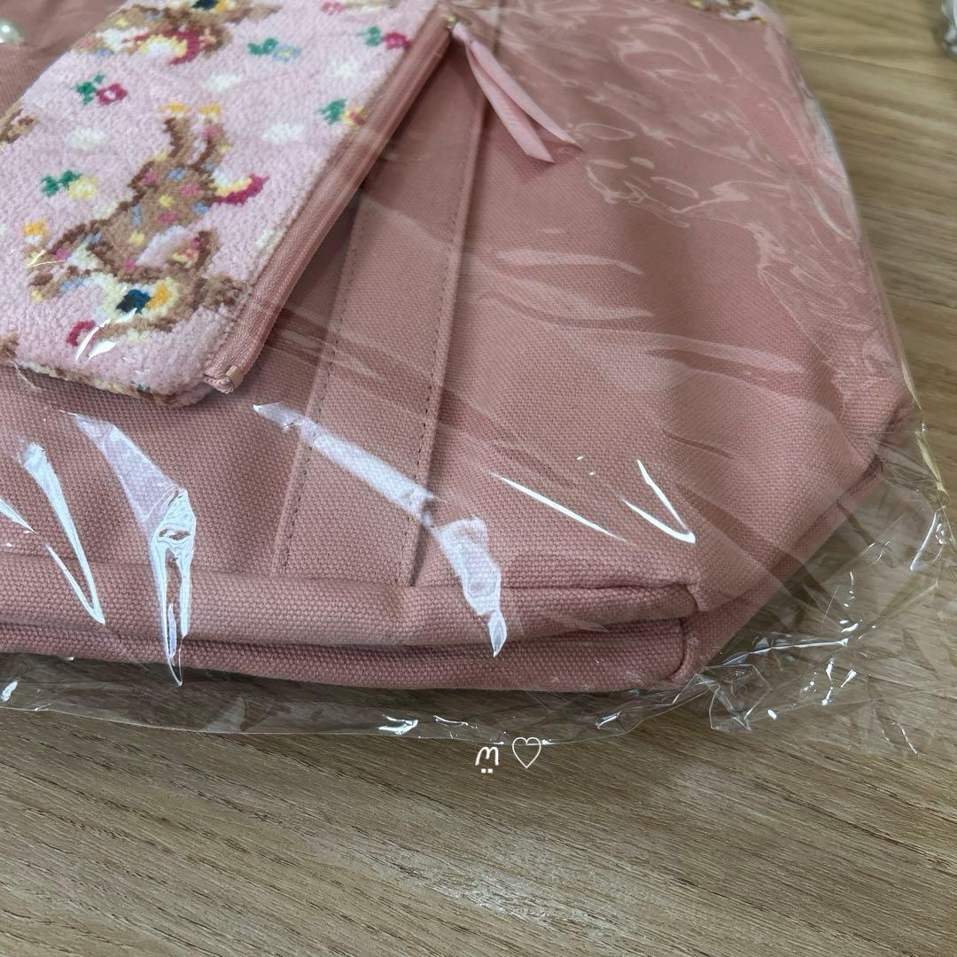 新品　フェイラー　ツンツンバンビーノドットマザーズバッグ　ポーチ付トート　ピンク