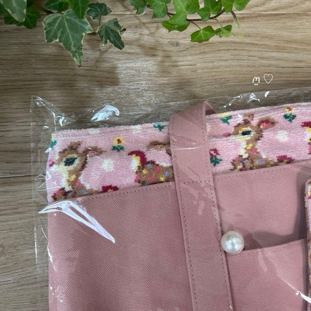 新品　フェイラー　ツンツンバンビーノドットマザーズバッグ　ポーチ付トート　ピンク