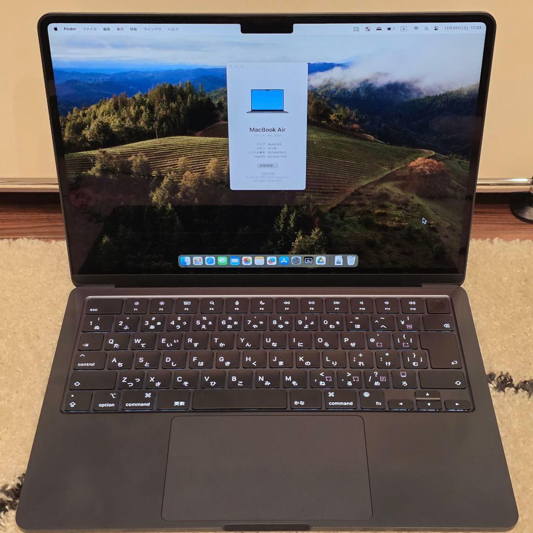 M3 MacBook Air ミッドナイト