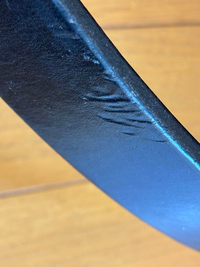 サムライジーンズ　本革極厚　ヘビィーカーブベルド黒 サイズ36