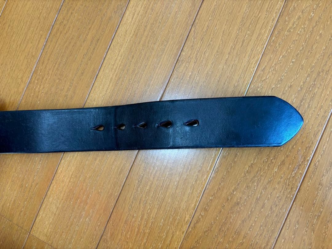 サムライジーンズ　本革極厚　ヘビィーカーブベルド黒 サイズ36