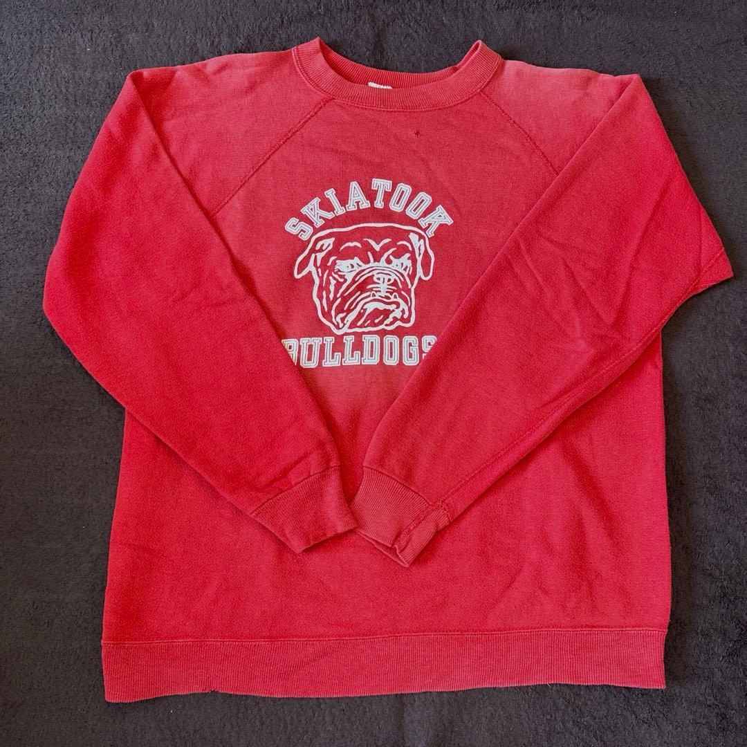 ベルバシーン　ビンテージ　スウェット　ブルドッグ　赤